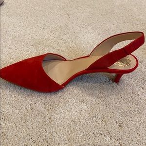 Vince Camuto suede kitten heels